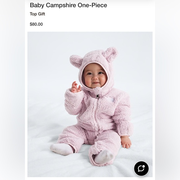 North face baby Campshire one piece - pale pink - 12-18months - Picture 4 of 6